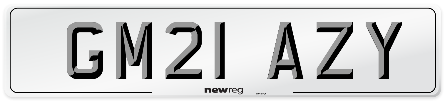 GM21 AZY Number Plate from New Reg